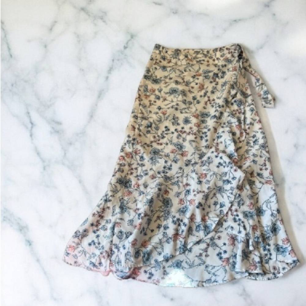 Floral Wrap Skirt